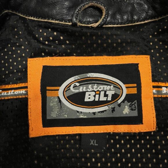 Custom Bilt Leather Motorcycle Jacket Padded with Liner Brown Size S - M * - Picture 12 of 16